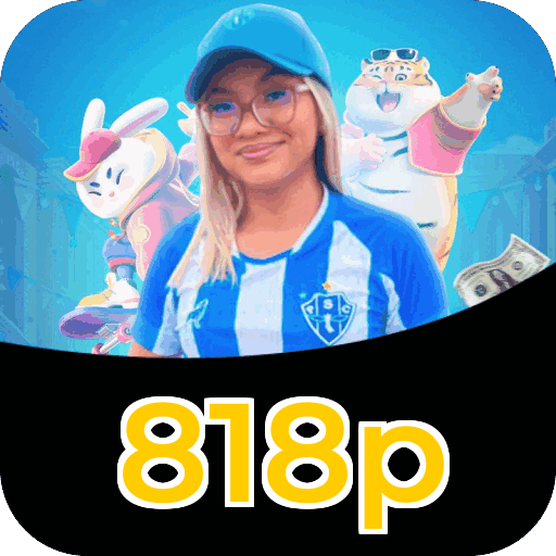 Interface do aplicativo 818p mostrando jogos disponíveis no iOS e Android